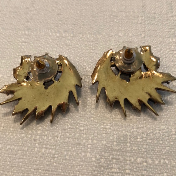 Pearl and Crystal Statement Stud Earrings - Picture 11 of 11